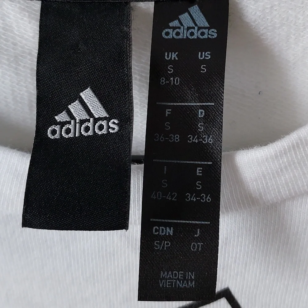 Adidas us 5 black/white workout top/sweatshirt - Picture 4 of 10